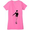 Ladies' Jersey Short-Sleeve Deep V-Neck T-Shirt Thumbnail