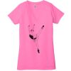 Ladies' Jersey Short-Sleeve Deep V-Neck T-Shirt Thumbnail