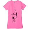 Ladies' Jersey Short-Sleeve Deep V-Neck T-Shirt Thumbnail