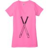 Ladies' Jersey Short-Sleeve Deep V-Neck T-Shirt Thumbnail