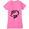 Ladies' Jersey Short-Sleeve Deep V-Neck T-Shirt Thumbnail