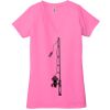 Ladies' Jersey Short-Sleeve Deep V-Neck T-Shirt Thumbnail