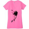 Ladies' Jersey Short-Sleeve Deep V-Neck T-Shirt Thumbnail