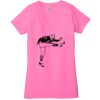 Ladies' Jersey Short-Sleeve Deep V-Neck T-Shirt Thumbnail