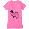 Ladies' Jersey Short-Sleeve Deep V-Neck T-Shirt Thumbnail