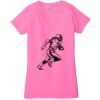 Ladies' Jersey Short-Sleeve Deep V-Neck T-Shirt Thumbnail