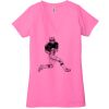 Ladies' Jersey Short-Sleeve Deep V-Neck T-Shirt Thumbnail