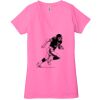 Ladies' Jersey Short-Sleeve Deep V-Neck T-Shirt Thumbnail