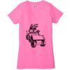 Ladies' Jersey Short-Sleeve Deep V-Neck T-Shirt Thumbnail