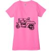 Ladies' Jersey Short-Sleeve Deep V-Neck T-Shirt Thumbnail