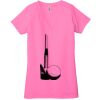 Ladies' Jersey Short-Sleeve Deep V-Neck T-Shirt Thumbnail