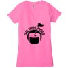 Ladies' Jersey Short-Sleeve Deep V-Neck T-Shirt Thumbnail