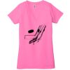 Ladies' Jersey Short-Sleeve Deep V-Neck T-Shirt Thumbnail