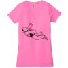 Ladies' Jersey Short-Sleeve Deep V-Neck T-Shirt Thumbnail