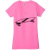 Ladies' Jersey Short-Sleeve Deep V-Neck T-Shirt Thumbnail