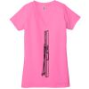 Ladies' Jersey Short-Sleeve Deep V-Neck T-Shirt Thumbnail