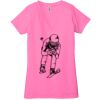 Ladies' Jersey Short-Sleeve Deep V-Neck T-Shirt Thumbnail