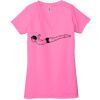 Ladies' Jersey Short-Sleeve Deep V-Neck T-Shirt Thumbnail