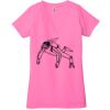 Ladies' Jersey Short-Sleeve Deep V-Neck T-Shirt Thumbnail