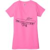 Ladies' Jersey Short-Sleeve Deep V-Neck T-Shirt Thumbnail