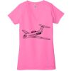 Ladies' Jersey Short-Sleeve Deep V-Neck T-Shirt Thumbnail