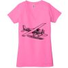 Ladies' Jersey Short-Sleeve Deep V-Neck T-Shirt Thumbnail
