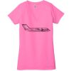 Ladies' Jersey Short-Sleeve Deep V-Neck T-Shirt Thumbnail