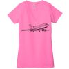 Ladies' Jersey Short-Sleeve Deep V-Neck T-Shirt Thumbnail