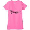 Ladies' Jersey Short-Sleeve Deep V-Neck T-Shirt Thumbnail