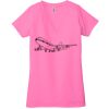 Ladies' Jersey Short-Sleeve Deep V-Neck T-Shirt Thumbnail
