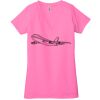 Ladies' Jersey Short-Sleeve Deep V-Neck T-Shirt Thumbnail