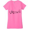 Ladies' Jersey Short-Sleeve Deep V-Neck T-Shirt Thumbnail