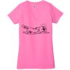 Ladies' Jersey Short-Sleeve Deep V-Neck T-Shirt Thumbnail