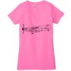 Ladies' Jersey Short-Sleeve Deep V-Neck T-Shirt Thumbnail