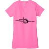 Ladies' Jersey Short-Sleeve Deep V-Neck T-Shirt Thumbnail