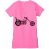 Ladies' Jersey Short-Sleeve Deep V-Neck T-Shirt Thumbnail