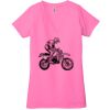 Ladies' Jersey Short-Sleeve Deep V-Neck T-Shirt Thumbnail