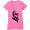 Ladies' Jersey Short-Sleeve Deep V-Neck T-Shirt Thumbnail