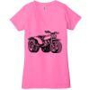 Ladies' Jersey Short-Sleeve Deep V-Neck T-Shirt Thumbnail