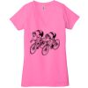 Ladies' Jersey Short-Sleeve Deep V-Neck T-Shirt Thumbnail