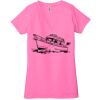 Ladies' Jersey Short-Sleeve Deep V-Neck T-Shirt Thumbnail