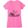 Ladies' Jersey Short-Sleeve Deep V-Neck T-Shirt Thumbnail