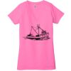 Ladies' Jersey Short-Sleeve Deep V-Neck T-Shirt Thumbnail