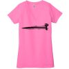 Ladies' Jersey Short-Sleeve Deep V-Neck T-Shirt Thumbnail