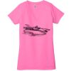 Ladies' Jersey Short-Sleeve Deep V-Neck T-Shirt Thumbnail