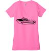 Ladies' Jersey Short-Sleeve Deep V-Neck T-Shirt Thumbnail