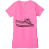 Ladies' Jersey Short-Sleeve Deep V-Neck T-Shirt Thumbnail