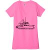 Ladies' Jersey Short-Sleeve Deep V-Neck T-Shirt Thumbnail