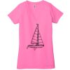 Ladies' Jersey Short-Sleeve Deep V-Neck T-Shirt Thumbnail