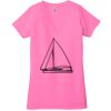 Ladies' Jersey Short-Sleeve Deep V-Neck T-Shirt Thumbnail